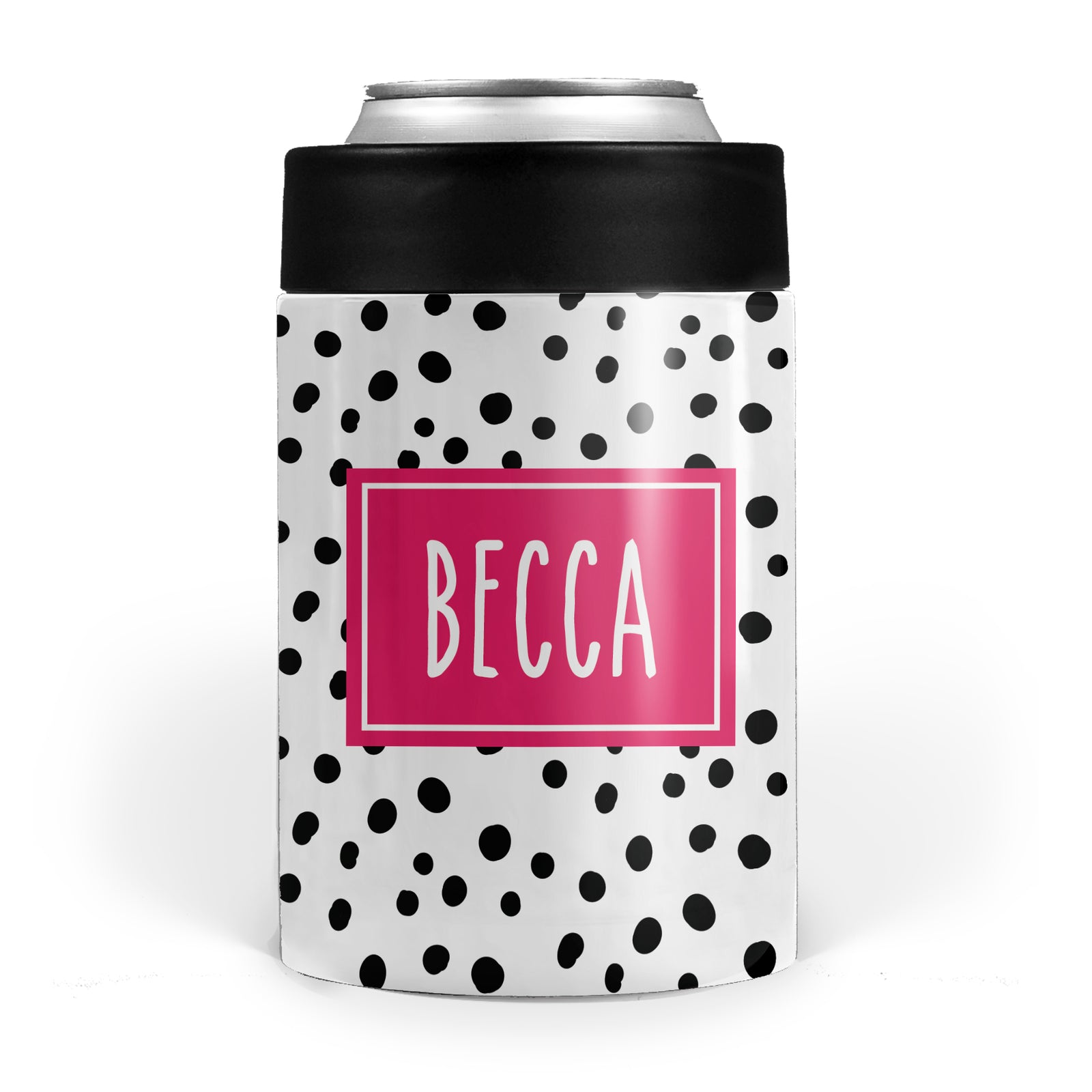Happy Dots Can Cooler, double-walled stainless steel, pipsy.com