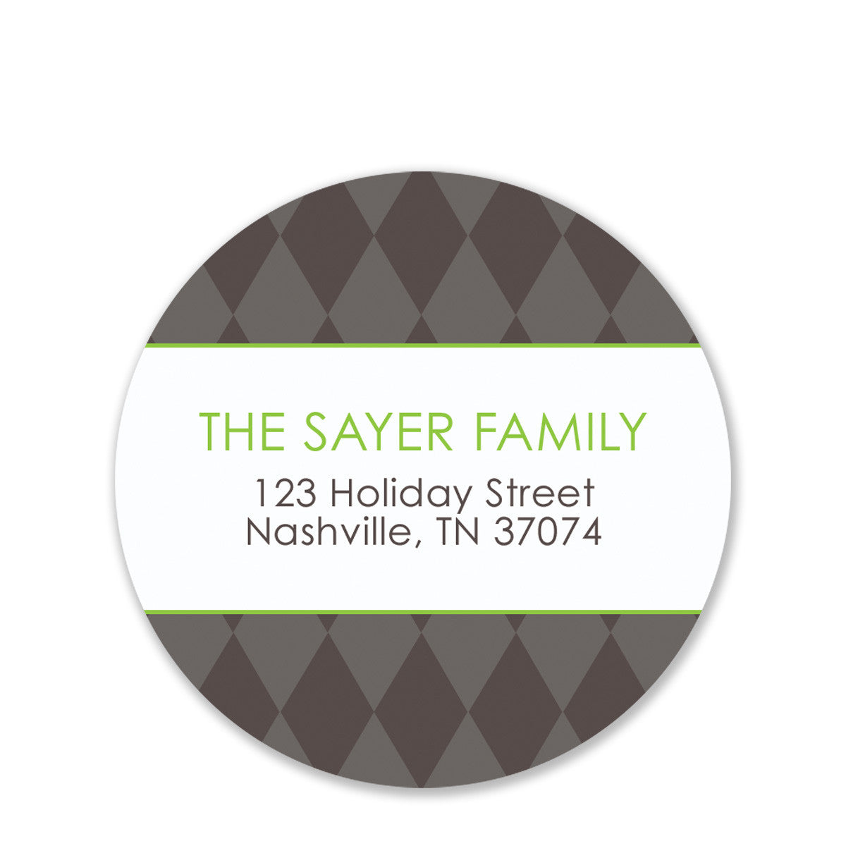 Harlequin Diamonds Return Address Stickers