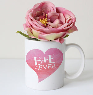 Heart 4ever coffee mug personalized
