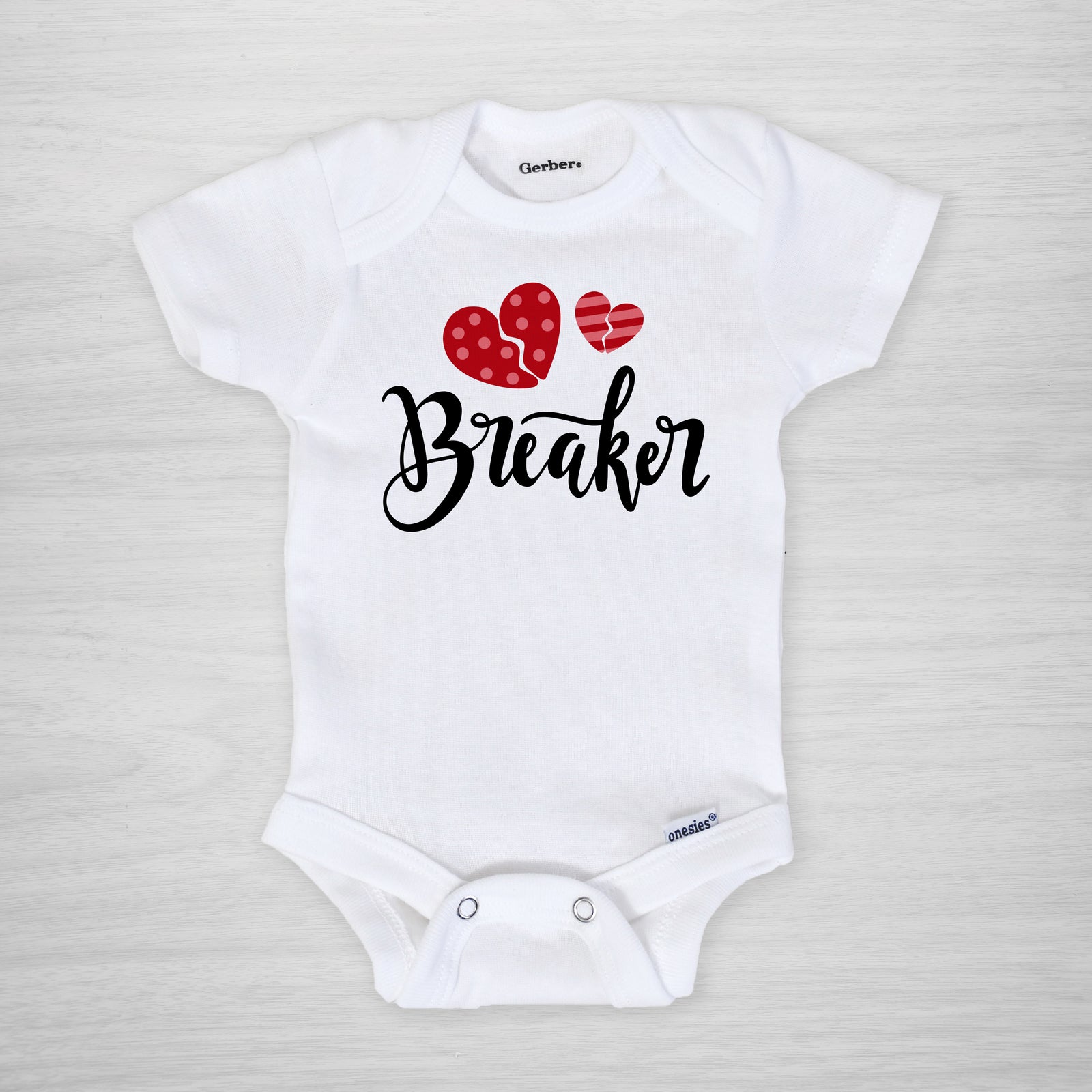 Heartbreaker Gerber Onesie®, short sleeved, valentine's day