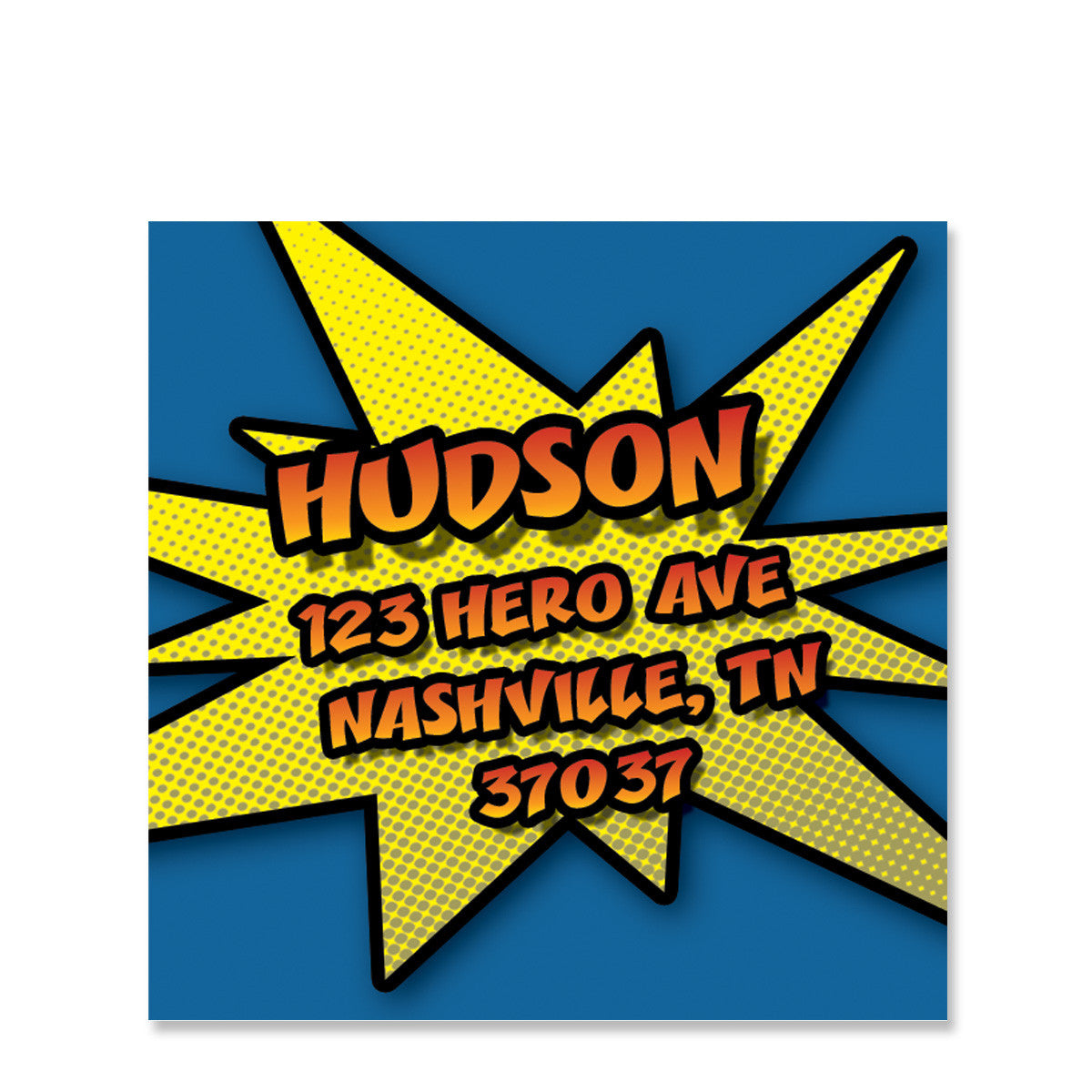 Superhero Return Address Stickers