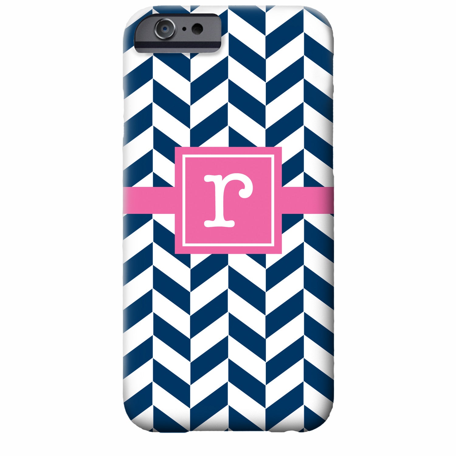 herringbone initial iPhone case | Swanky Press