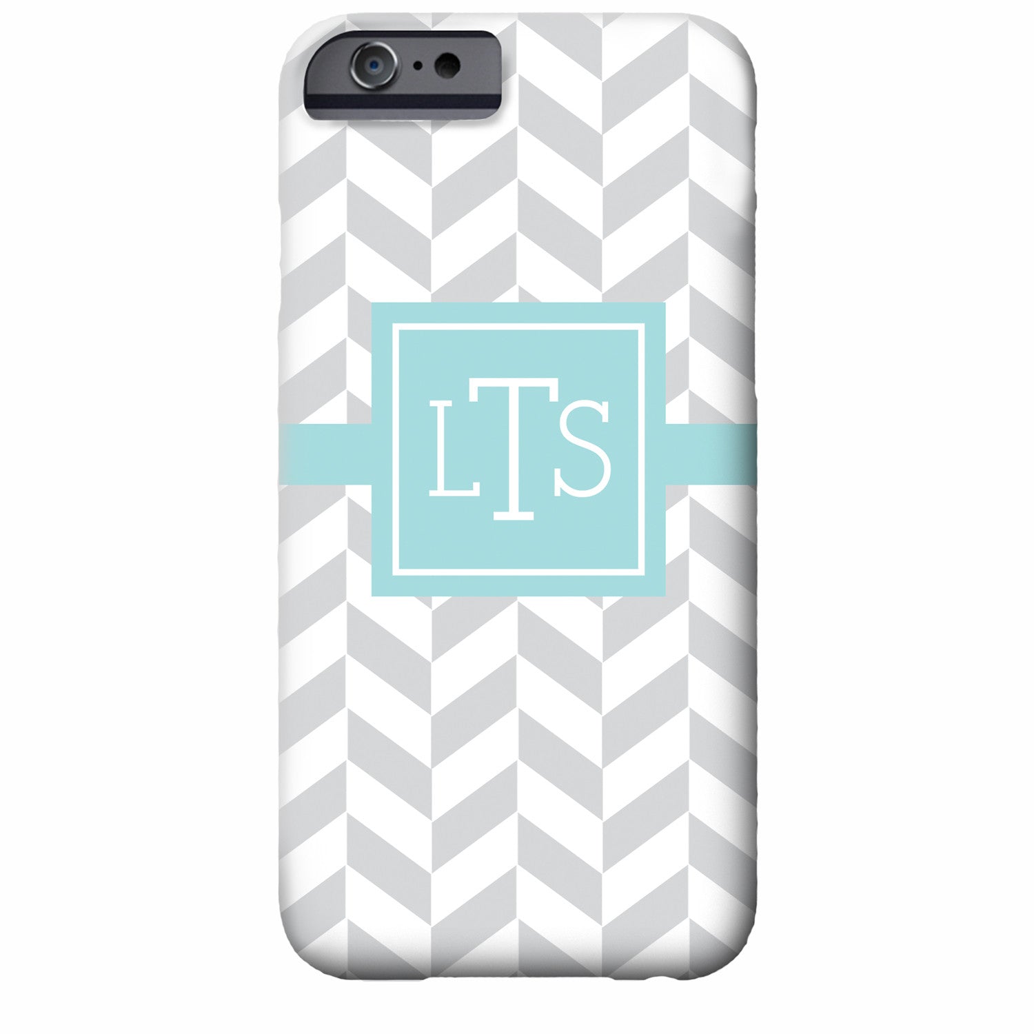 Herringbone With Monogram iPhone Case Herringbone With Monogram iPhone Case