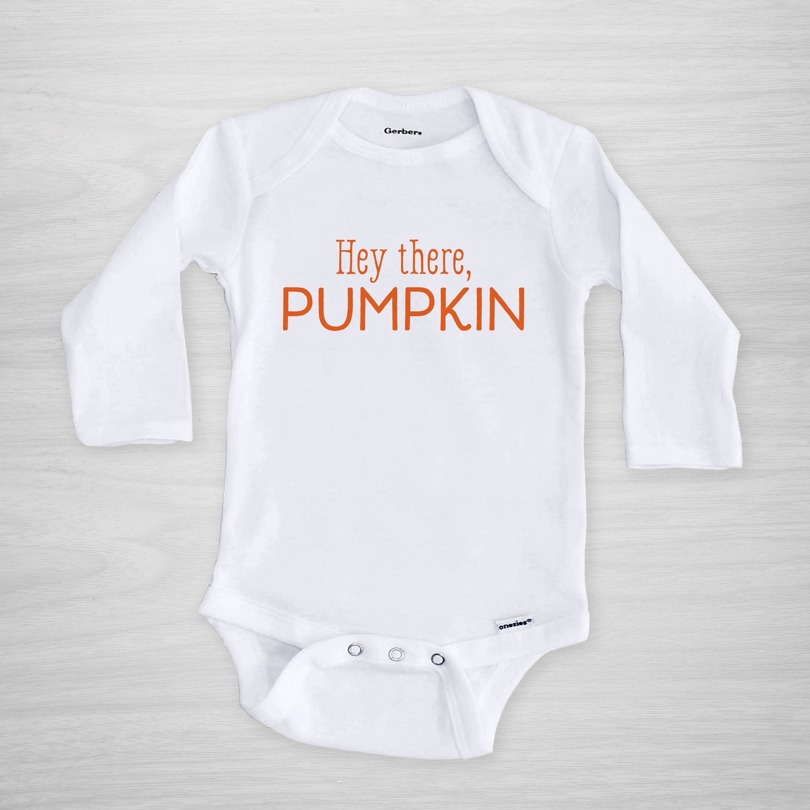 Hey There Pumpkin Gerber Onesie®, long sleeved, from Pipsy.com
