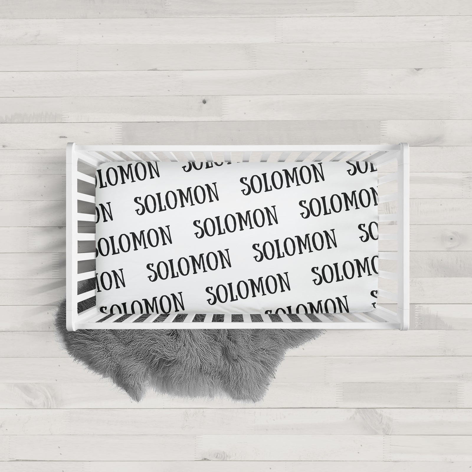 Name repeat fitted crib sheet | Pipsy.com