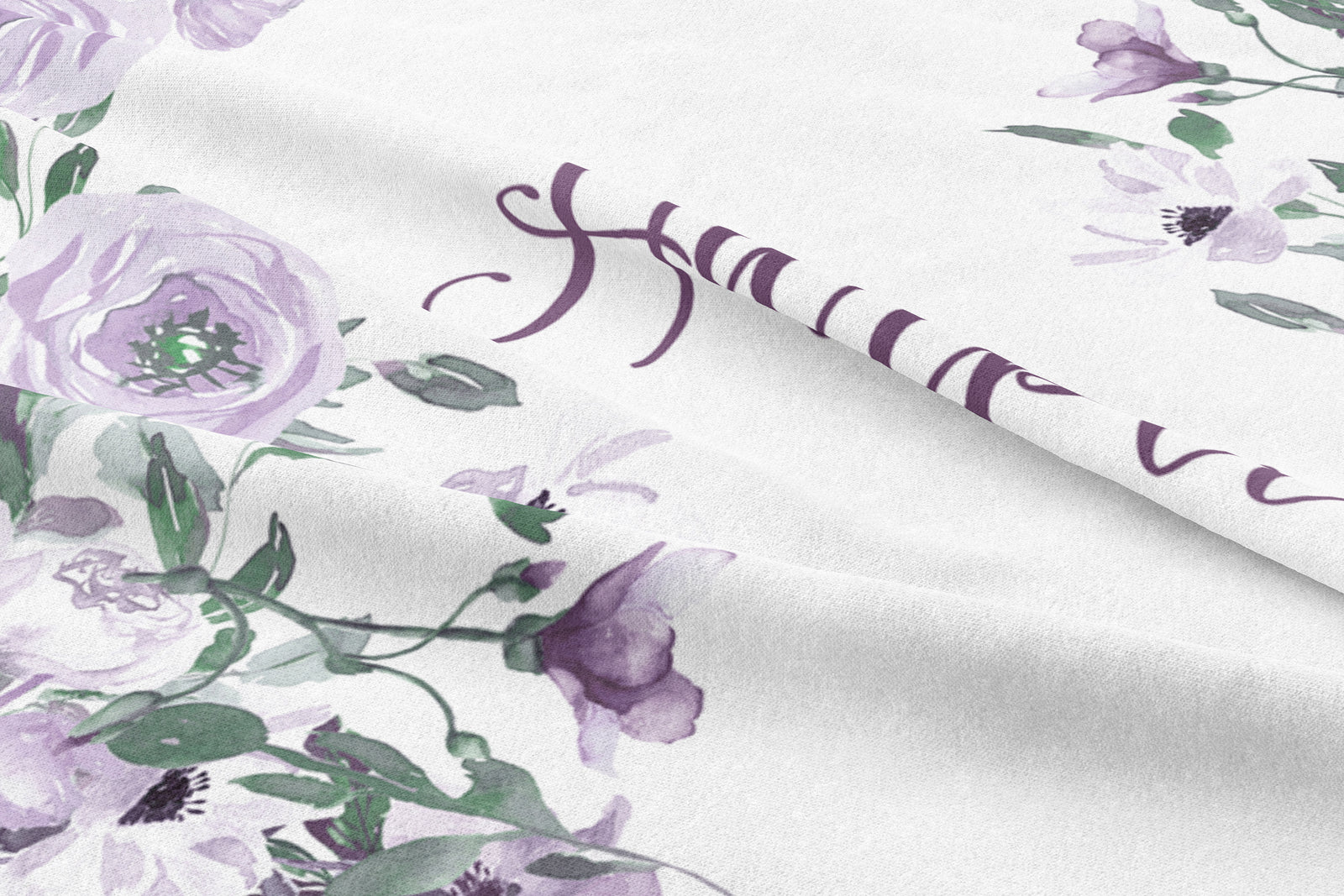 Purple watercolor Roses crib sheet | Pipsy.com
