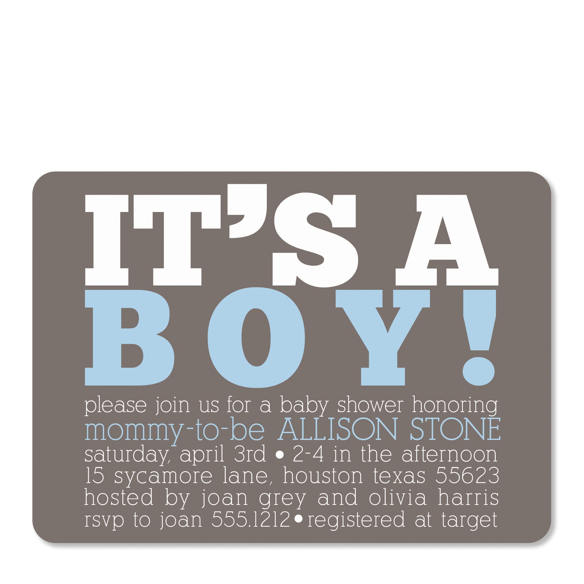 It's A Boy Baby Shower Invitation - Pipsy