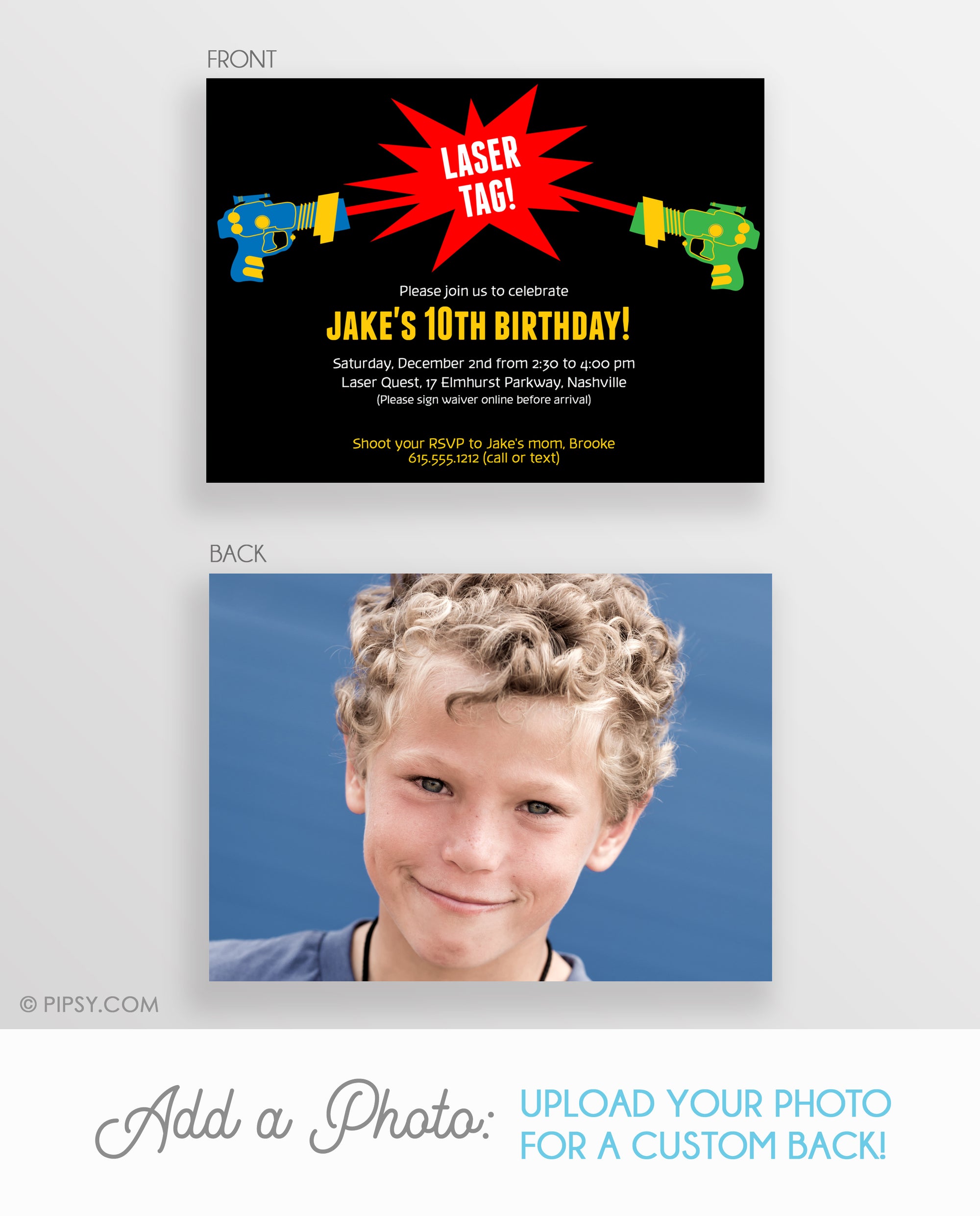Laser Tag Birthday Invitations (DIY Printable)