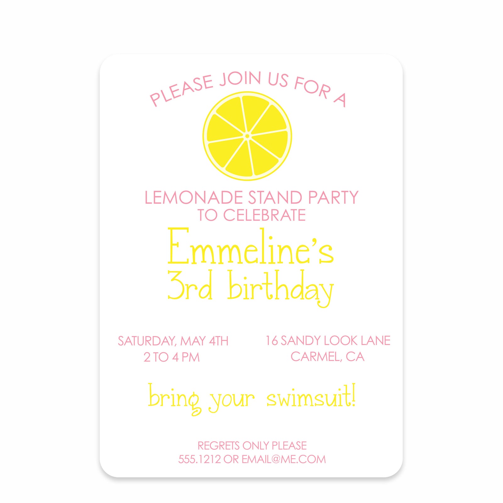 Lemonade Stand Birthday Invitation | Pipsy.com