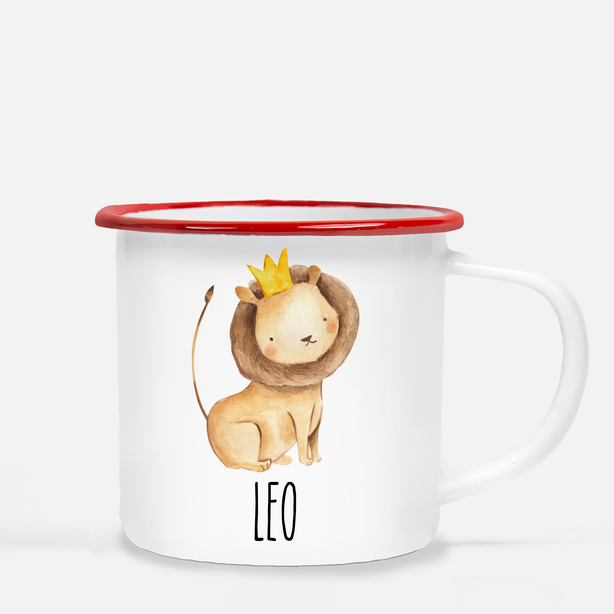 lion camp mug, personalized with child's name, Pipsy.com