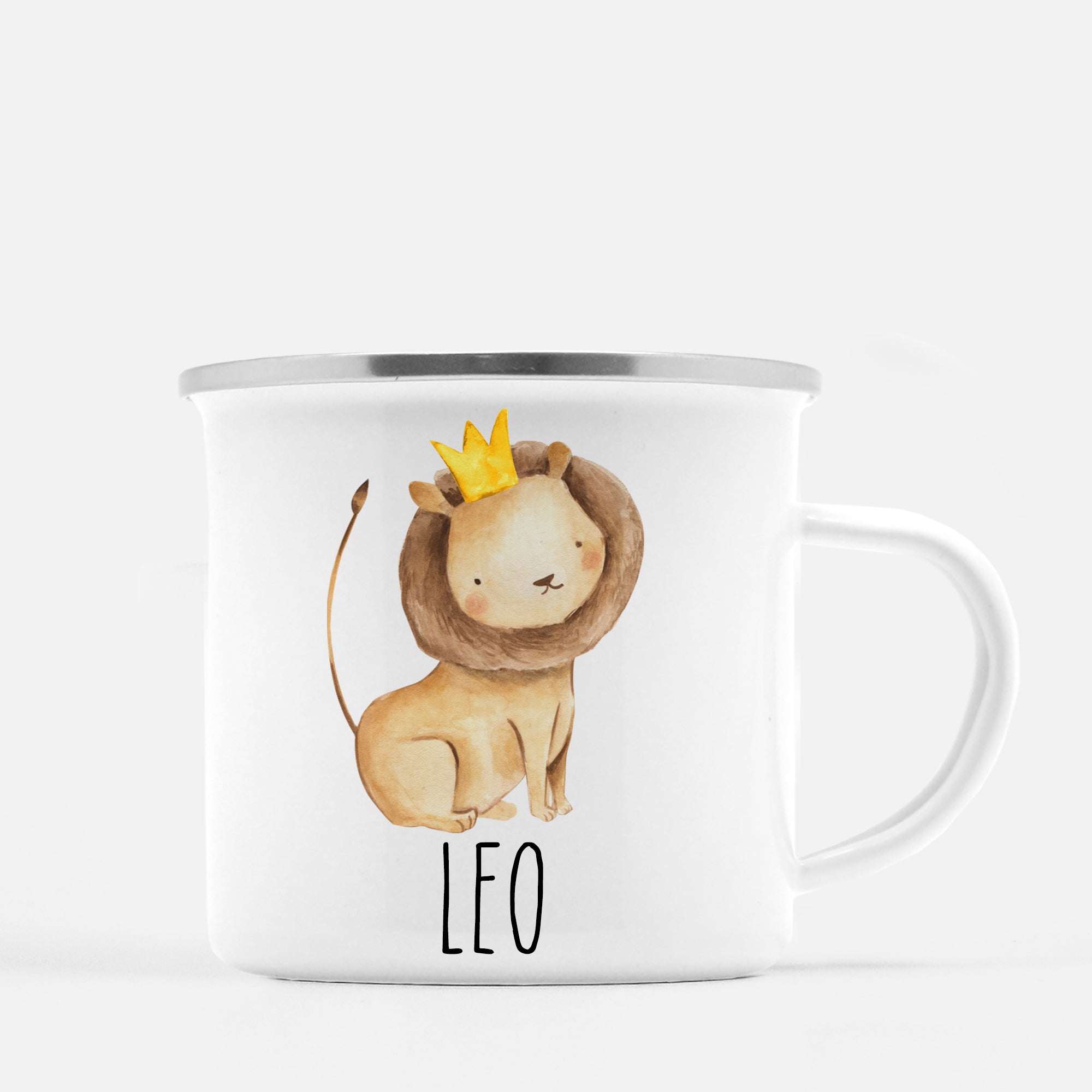 lion camp mug, personalized with child's name, Pipsy.com