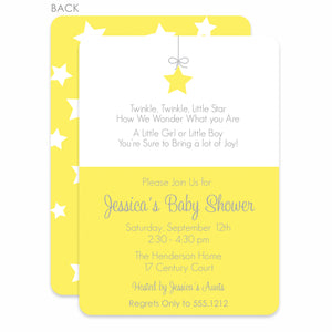 Little Star Baby Shower Invitation
