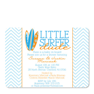 Little Surfer Dude Baby Shower Invitation