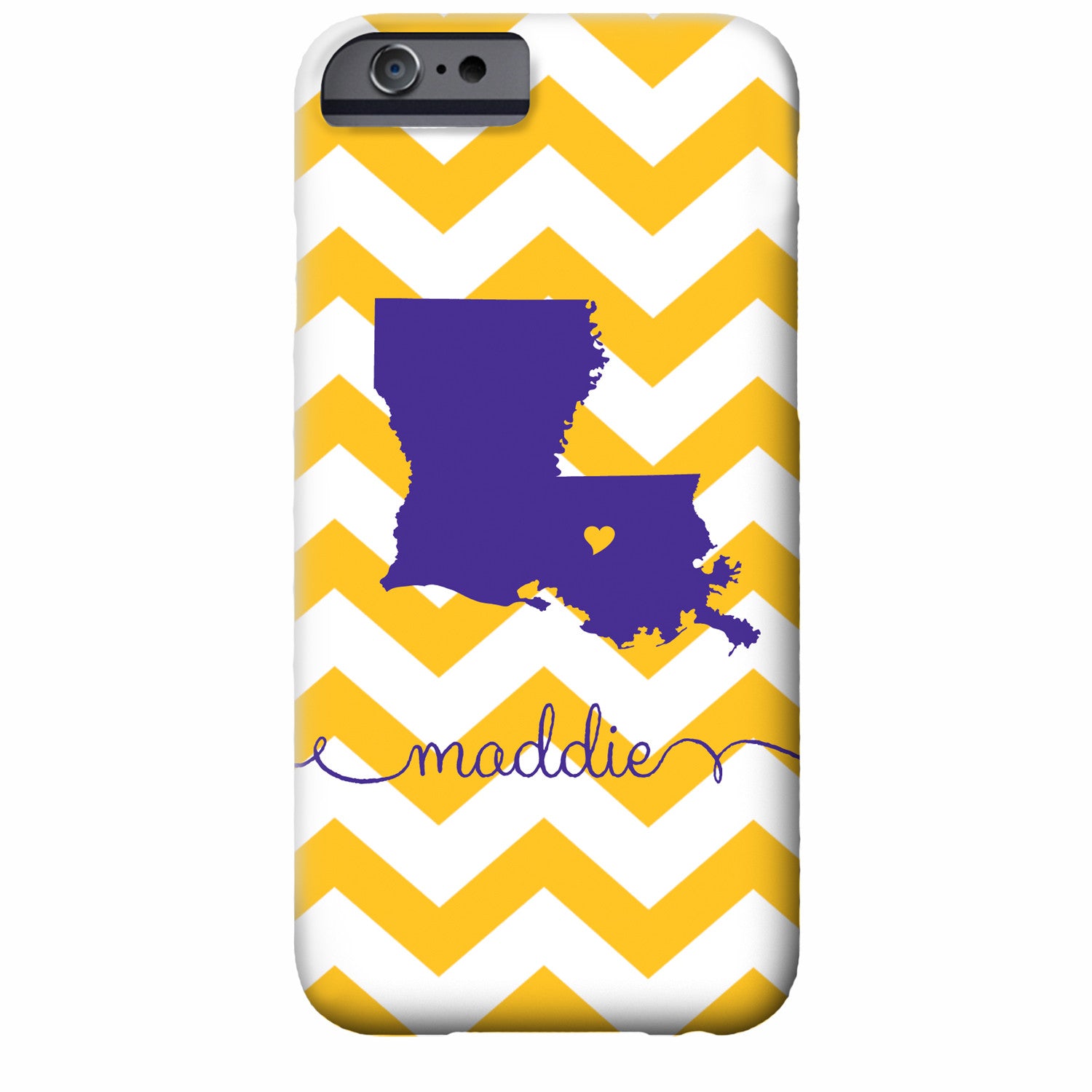 Louisiana State Love Personalized iPhone Case | Swanky Press
