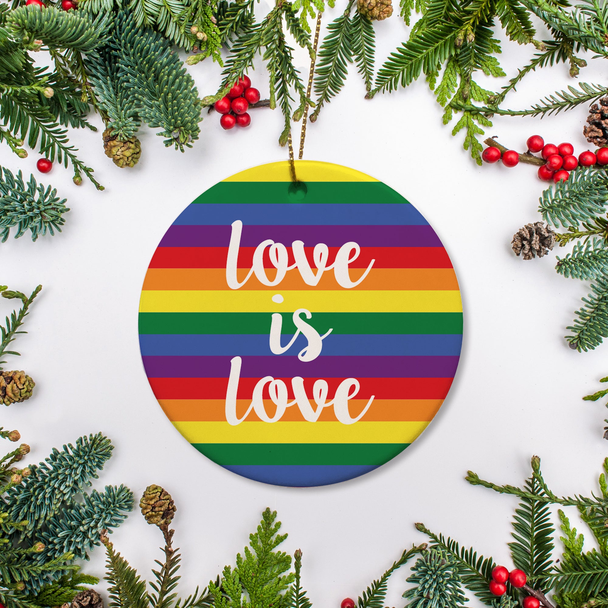 Love is Love Ornament | Pride | LGBTQ | Mr and Mr | Pipsy.com