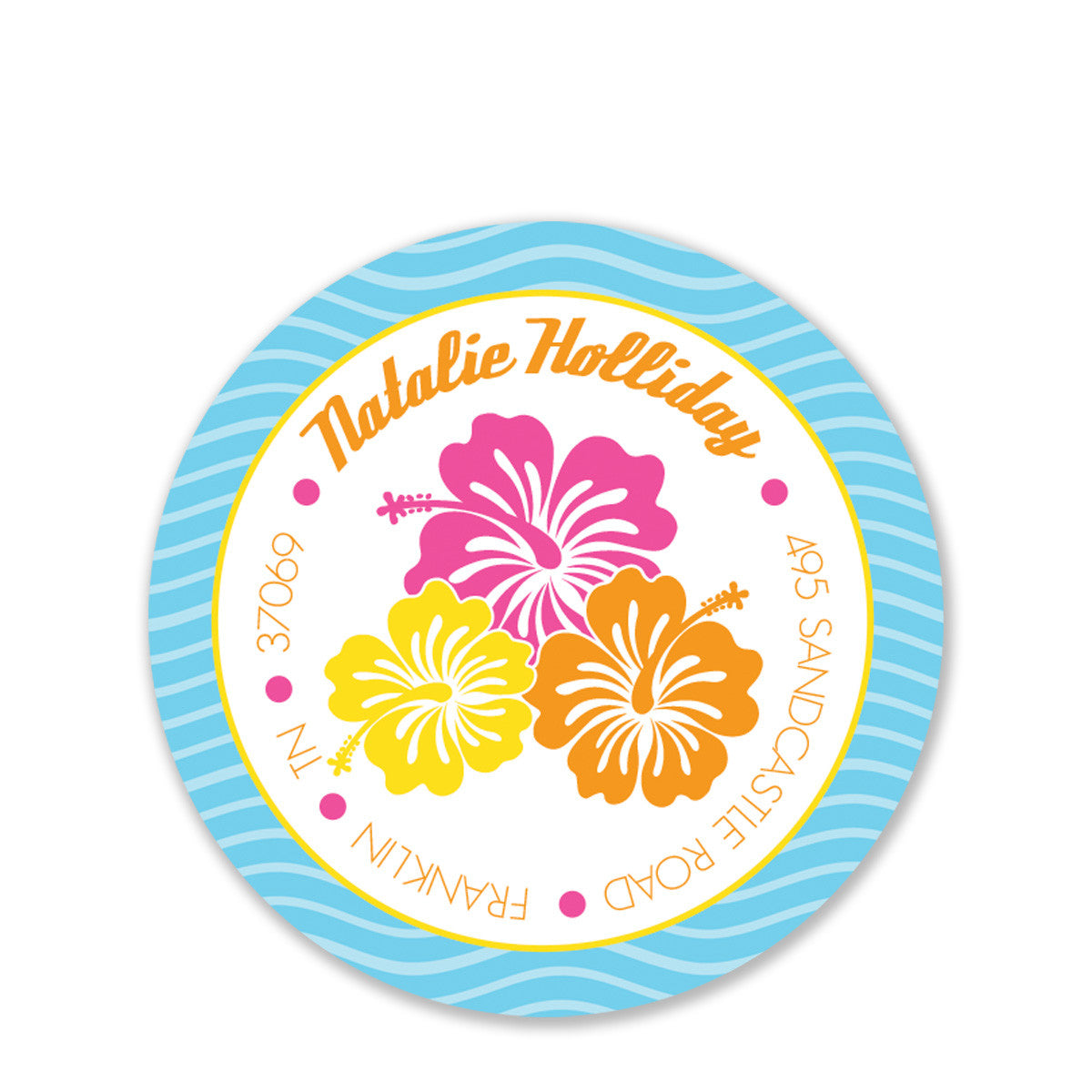 Luau Return Address Stickers