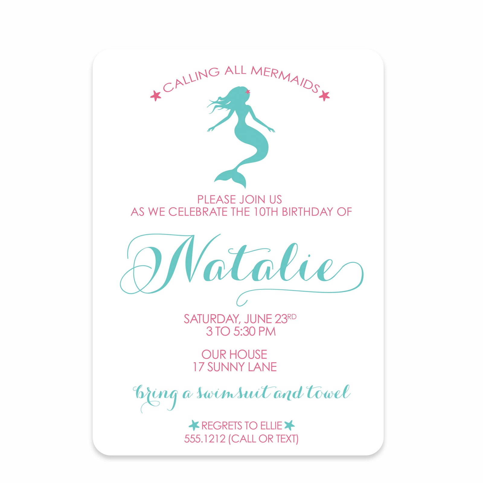 Mermaid Birthday Invitation | Pipsy.com