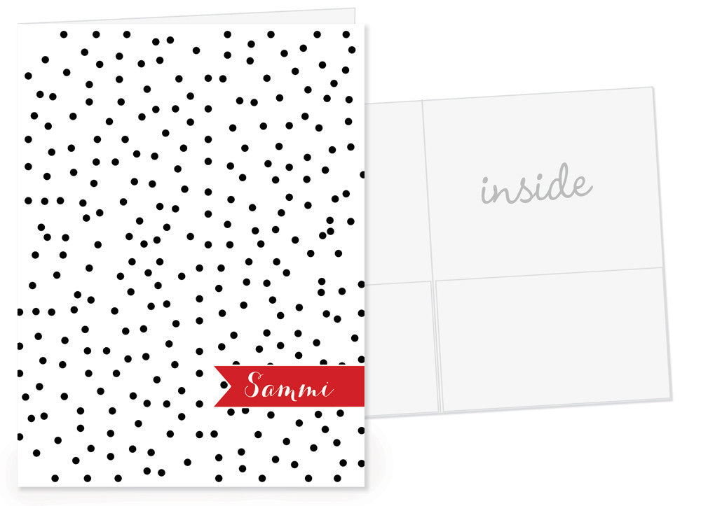 mini dots personalized pocket folder