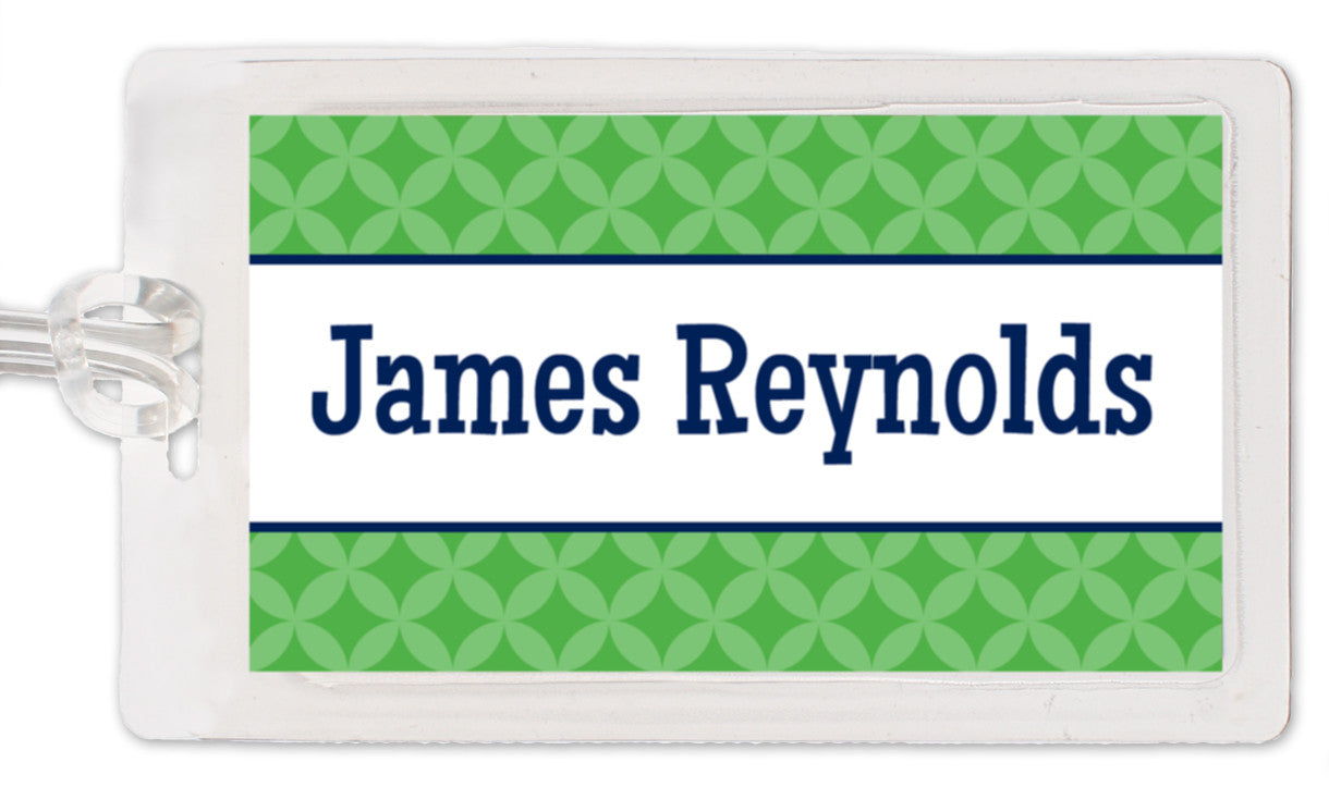 Modern Circles Boy Bag Tag