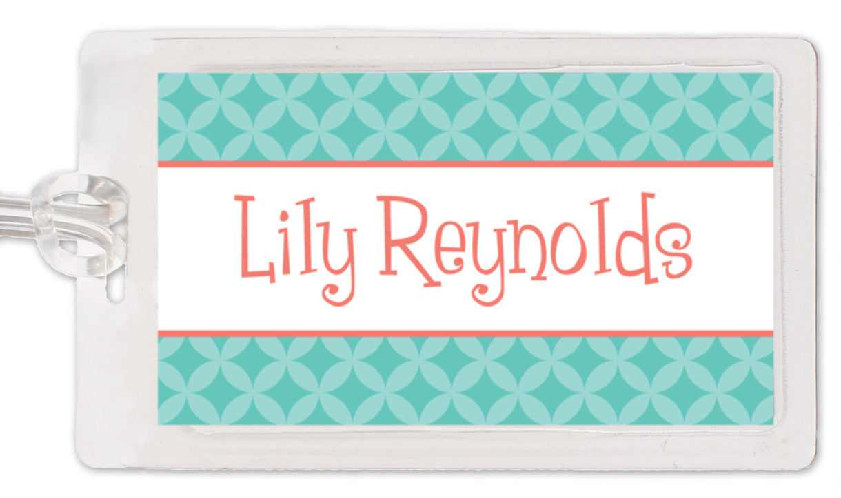 Modern Circles Girl Bag Tag