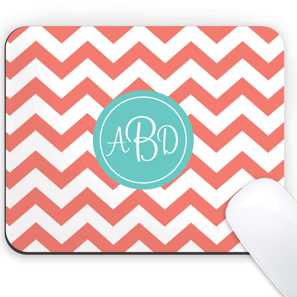 chevron mousepad with monogram