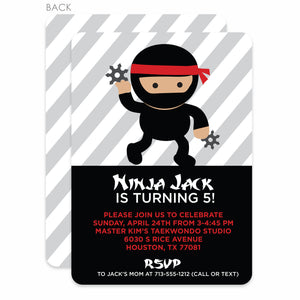 Ninja birthday invitation | Pipsy.com