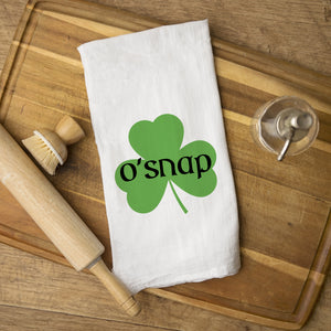 O'Snap St. Patrick's Day Tea Towel, Funny Kitchen Towel, Irish, PIPSY.COM