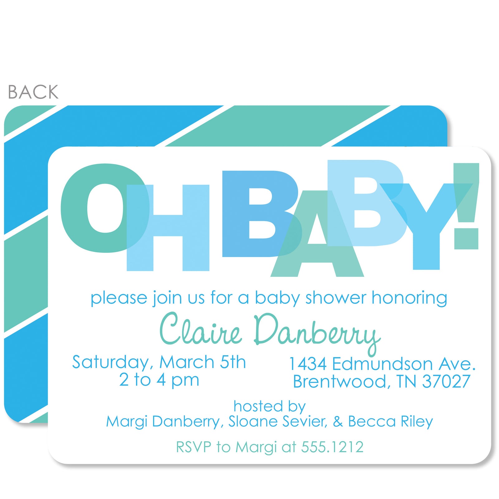 Oh Baby!  Baby Shower Invitation