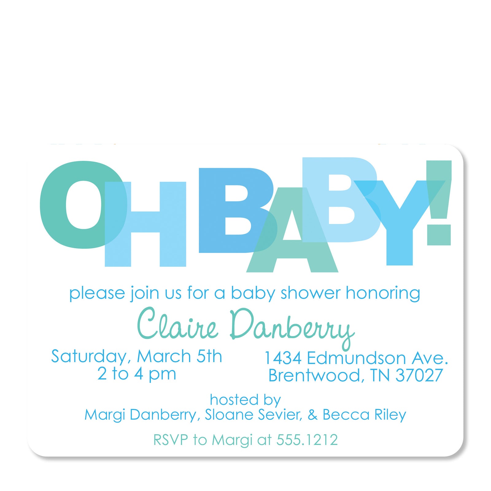 Oh Baby!  Baby Shower Invitation