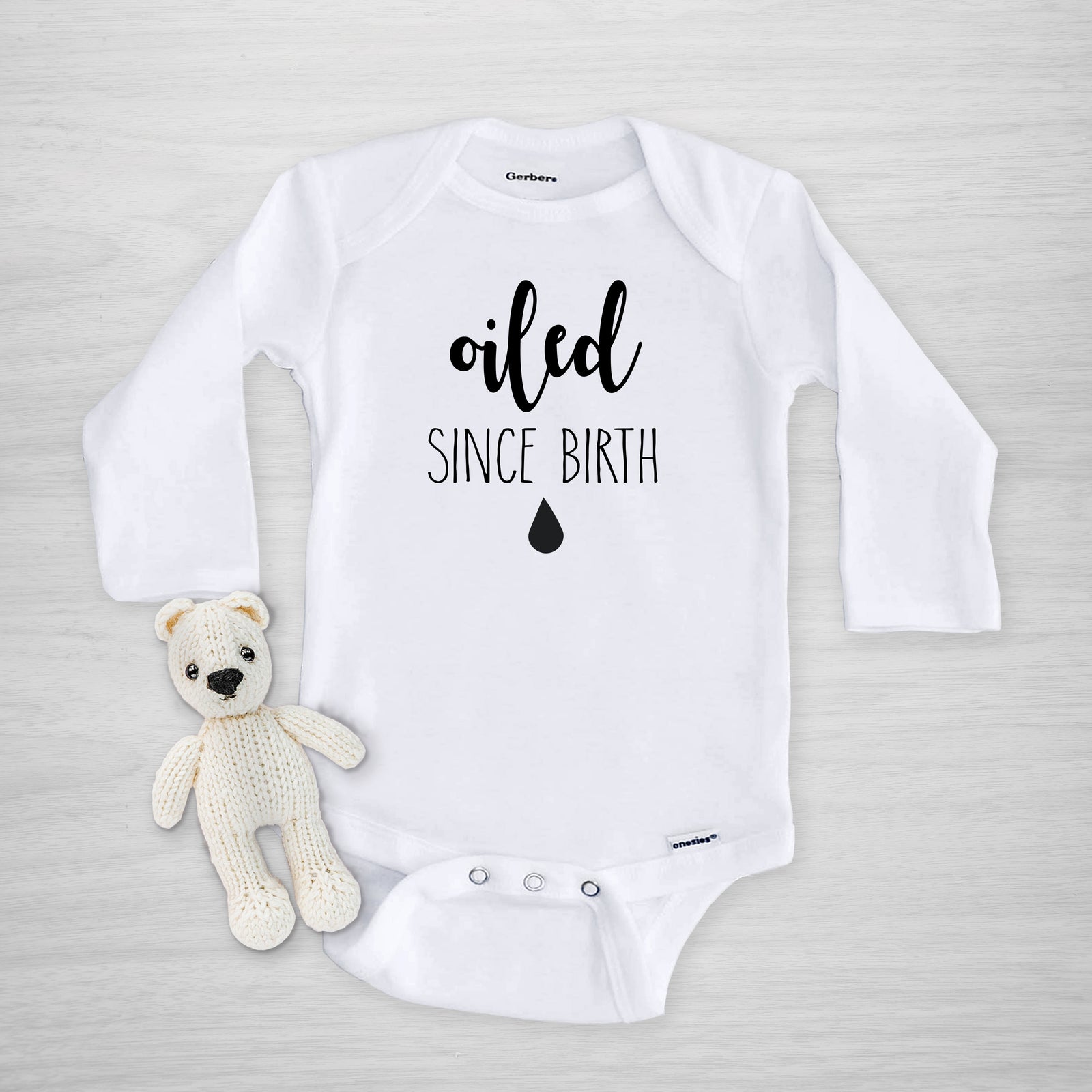 oiled since birth genuine gerber onesie®, essential oils, short sleeved