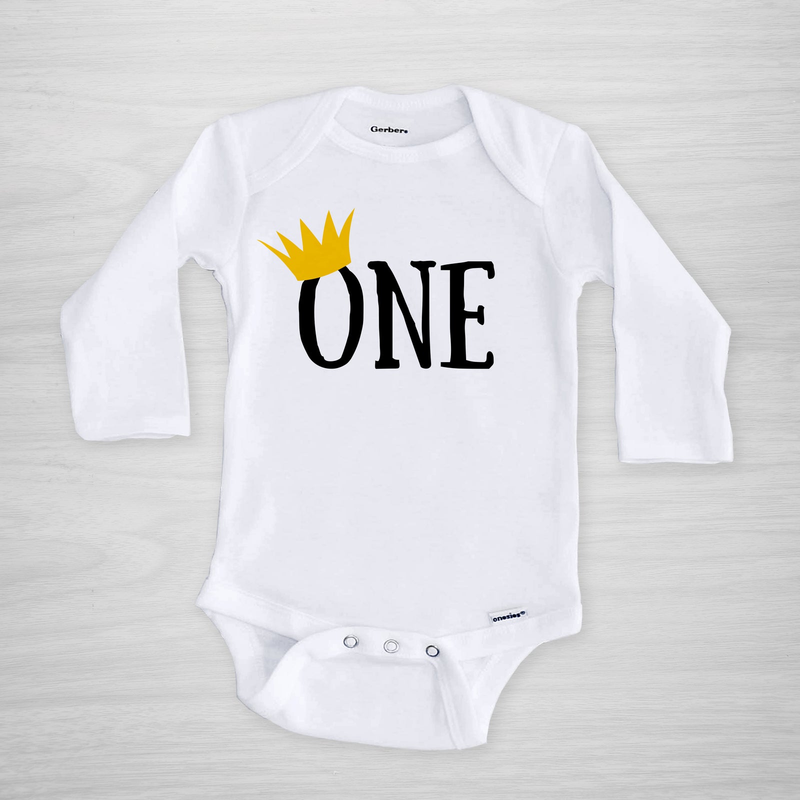 First Birthday with Crown Onesie®