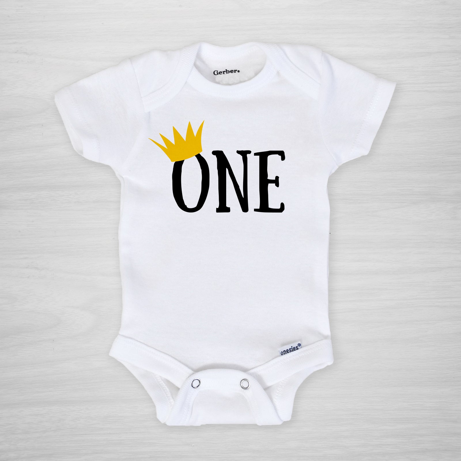 First Birthday with Crown Onesie®