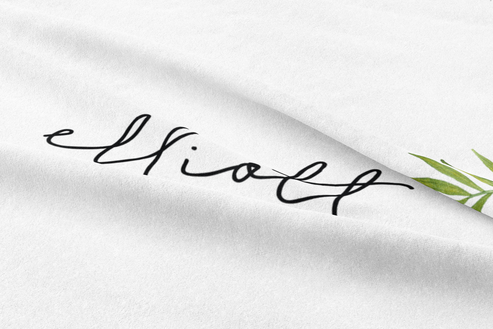 Palm Leaves Personalized Crib Sheet