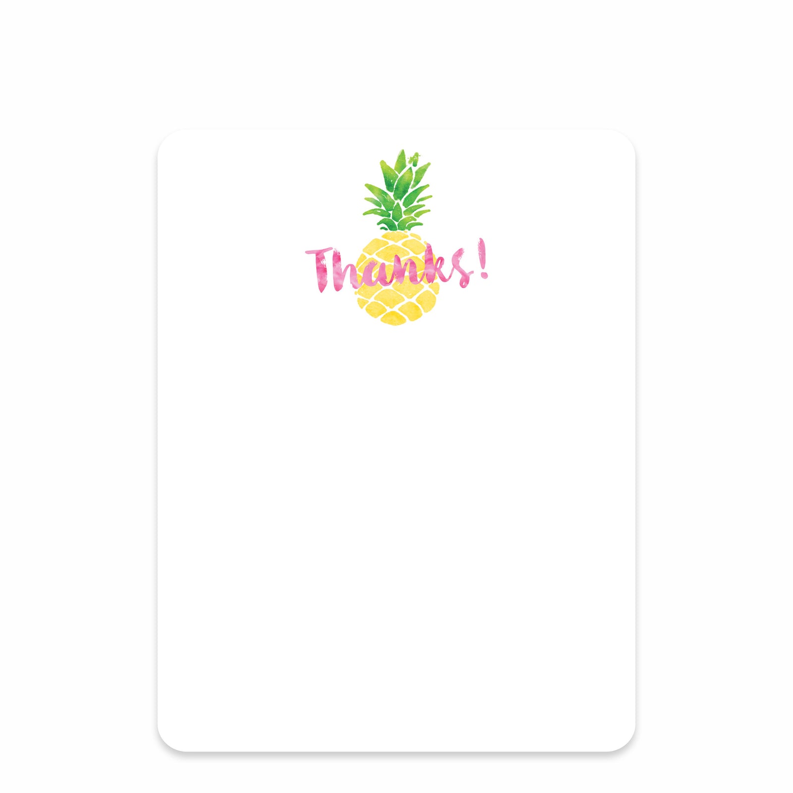 Pineapple Party Flat Notecard | Swanky Press | Pink