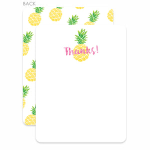 Pineapple Party Flat Notecard | Swanky Press | Pink