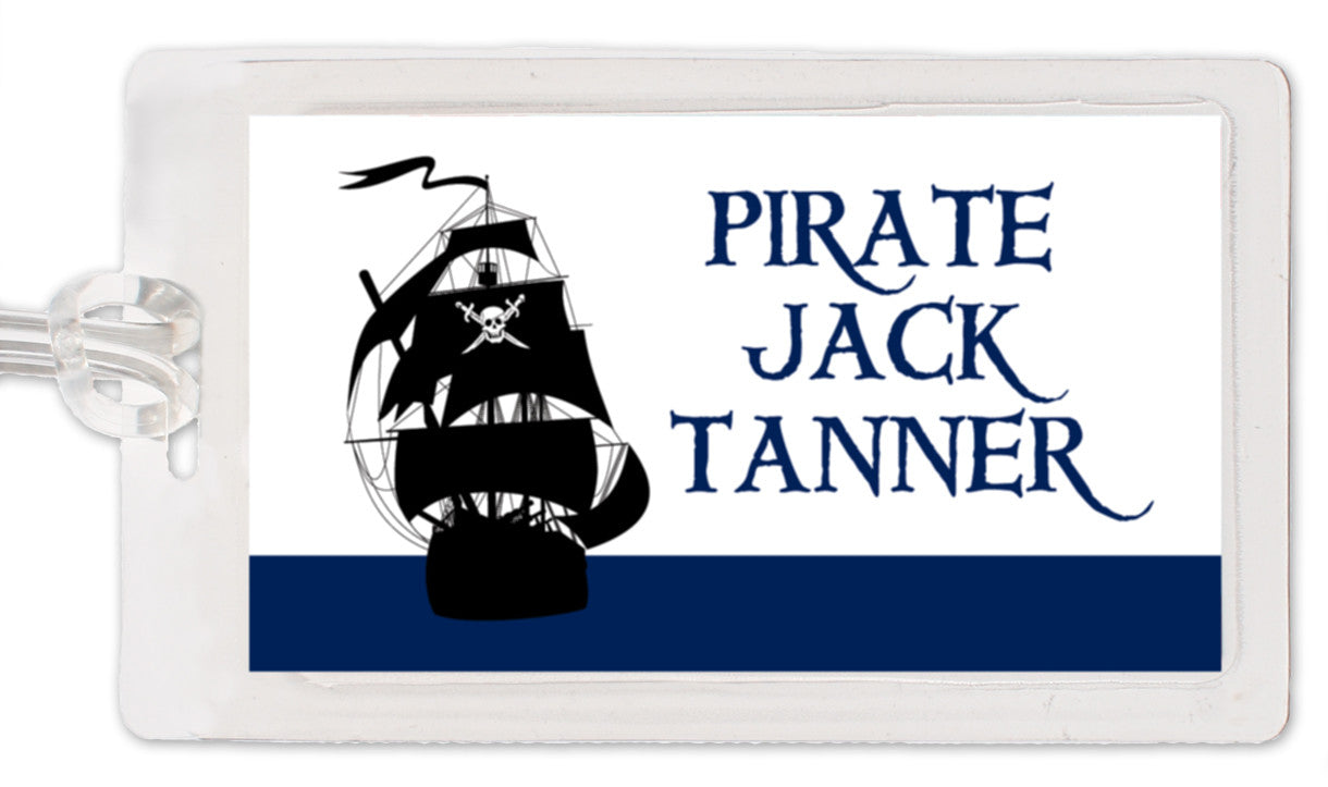 Pirate Ship Bag Tag