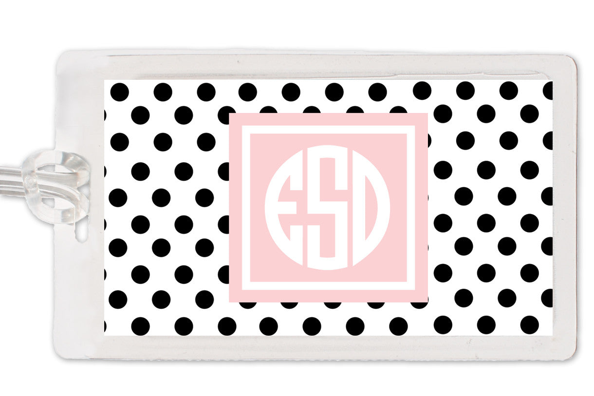 Polka Dot Girl Bag Tag