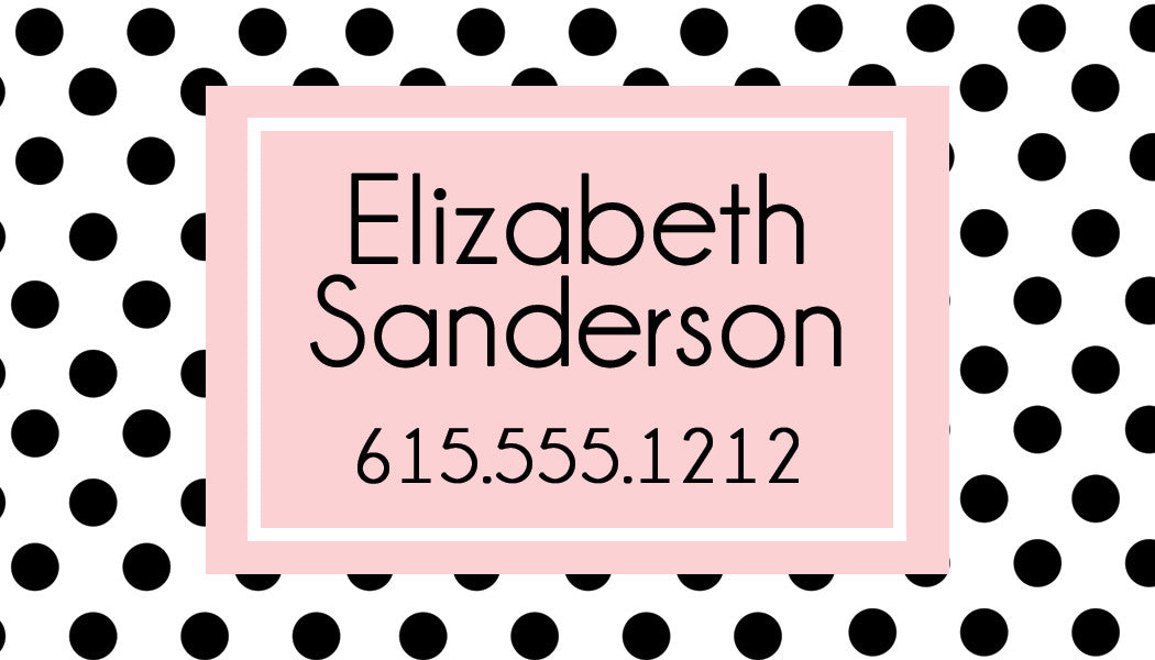 Polka Dot Girl Bag Tag