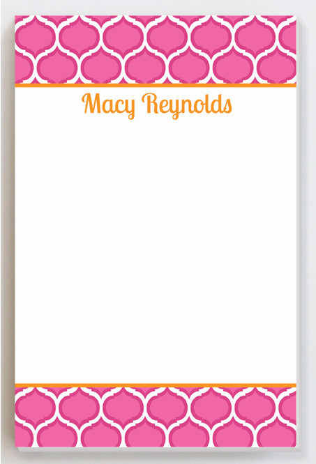 Pop of pink with orange notepad