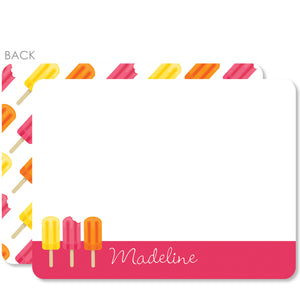 Popsicle Party Flat Notecard | Swanky Press | PInk