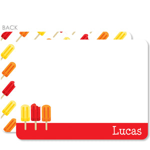 Popsicle Party Flat Notecard | Swanky Press | Red