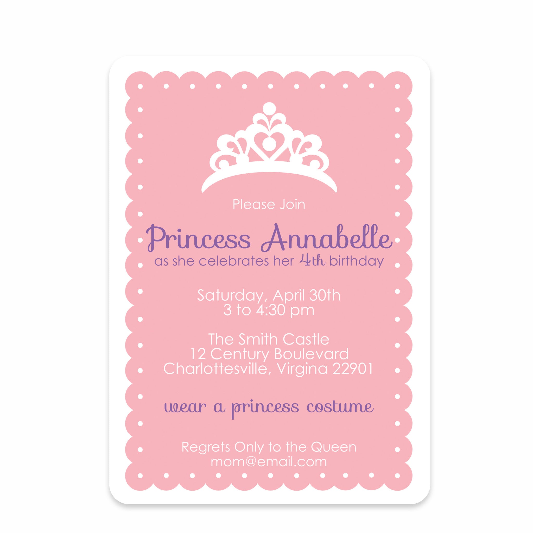 Princess Dress-Up Party Birthday Invitation - Pipsy Princess Dress-Up Party Birthday Invitation - Pipsy
