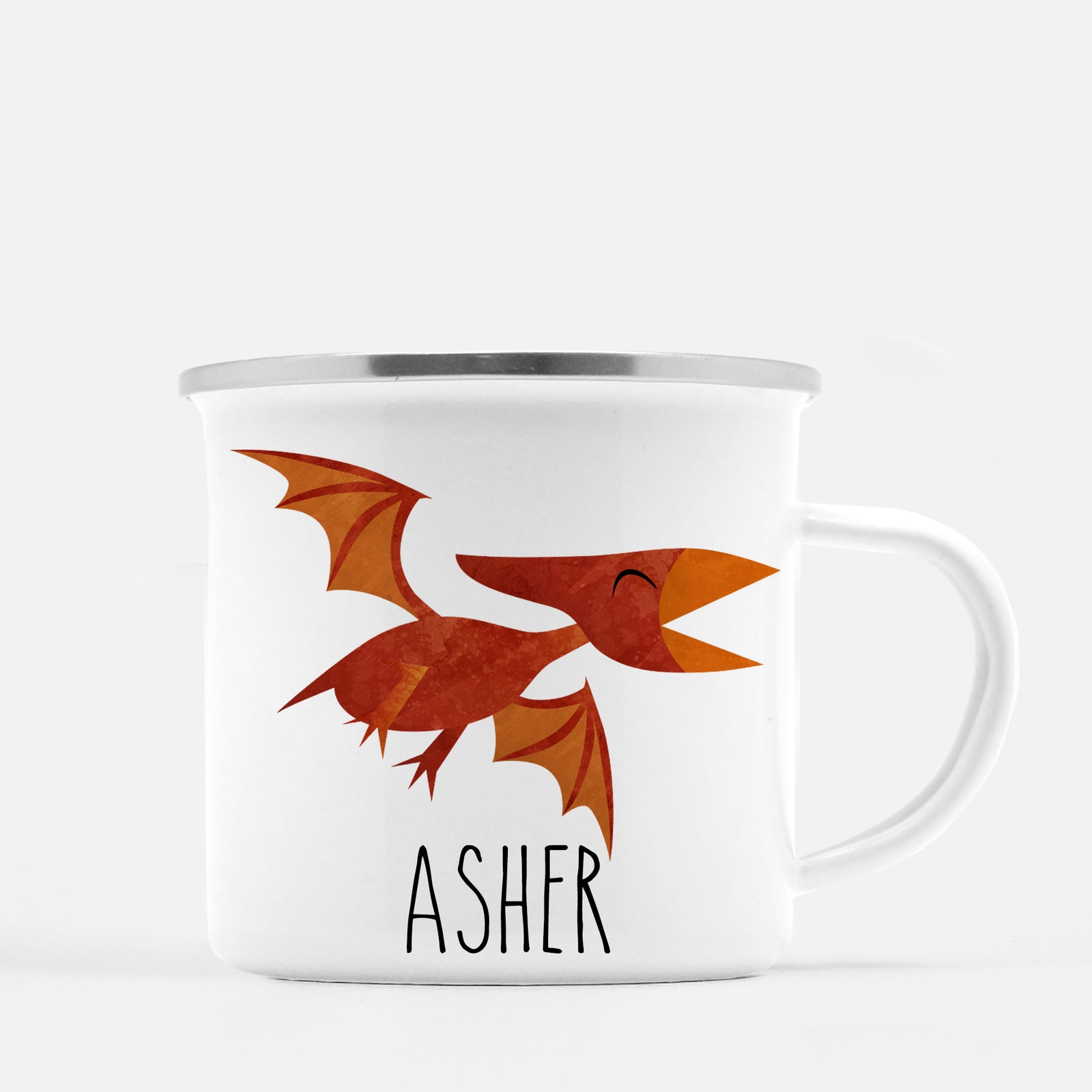 Dinosaur Camp Mug, pterodactyl, Personalized with your Child's name, PIPSY.COM