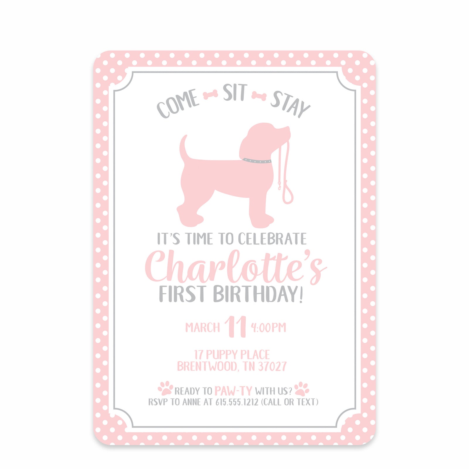 Puppy Party Birthday Invitations| Dog Birthday Party Invitations | Pipsy.com
