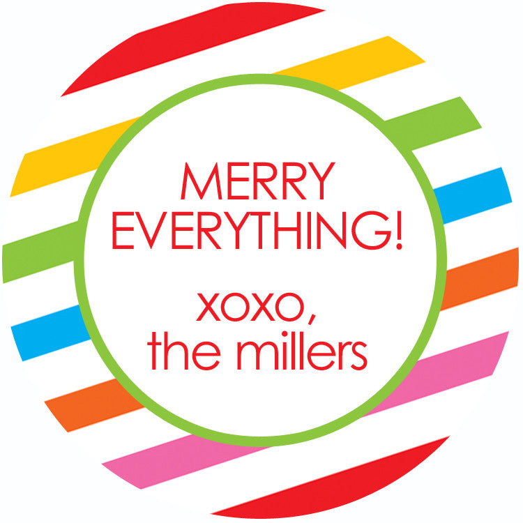 rainbow gift stickers