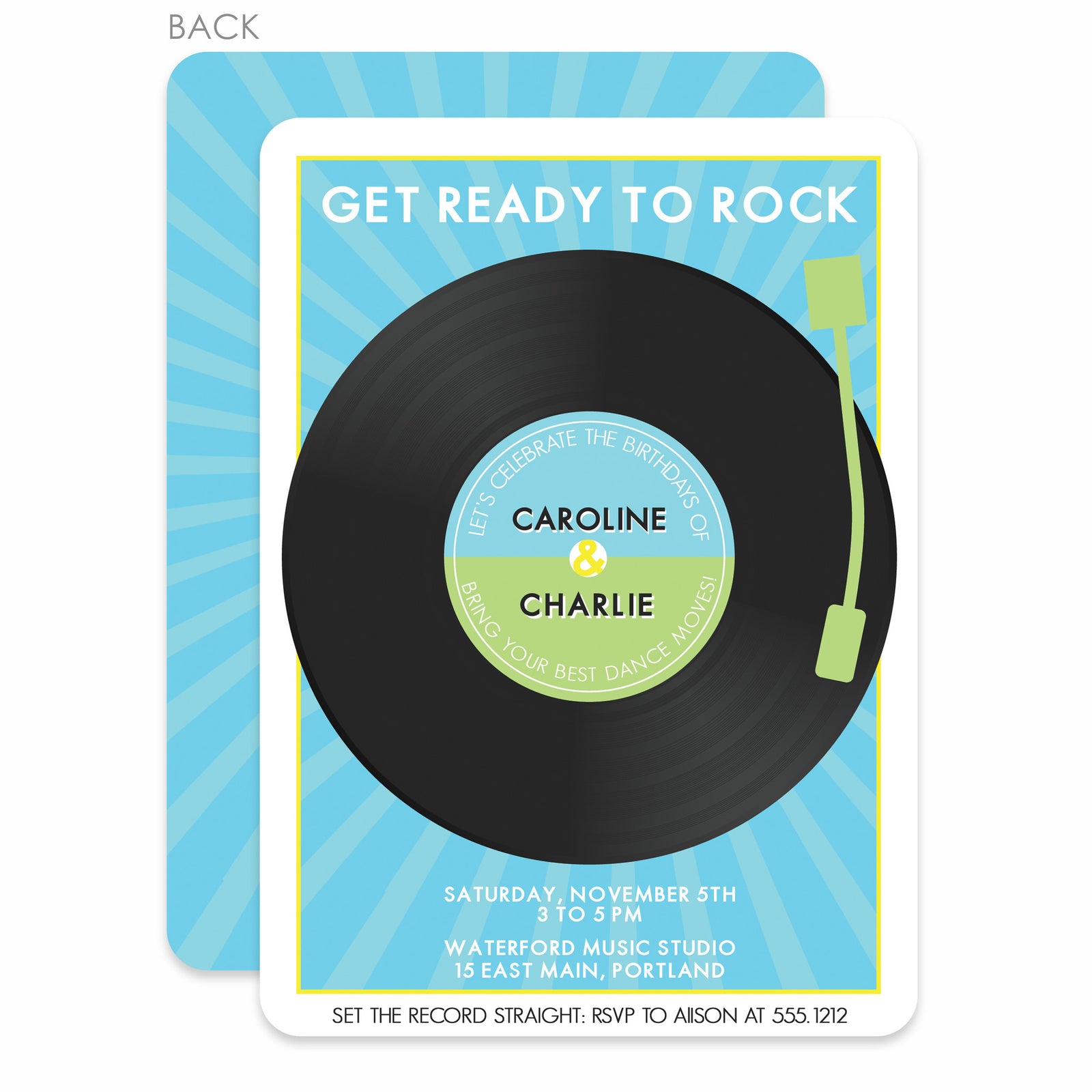 Dance Record Party Birthday Invitation | Pipsy.com | Joint Birthday