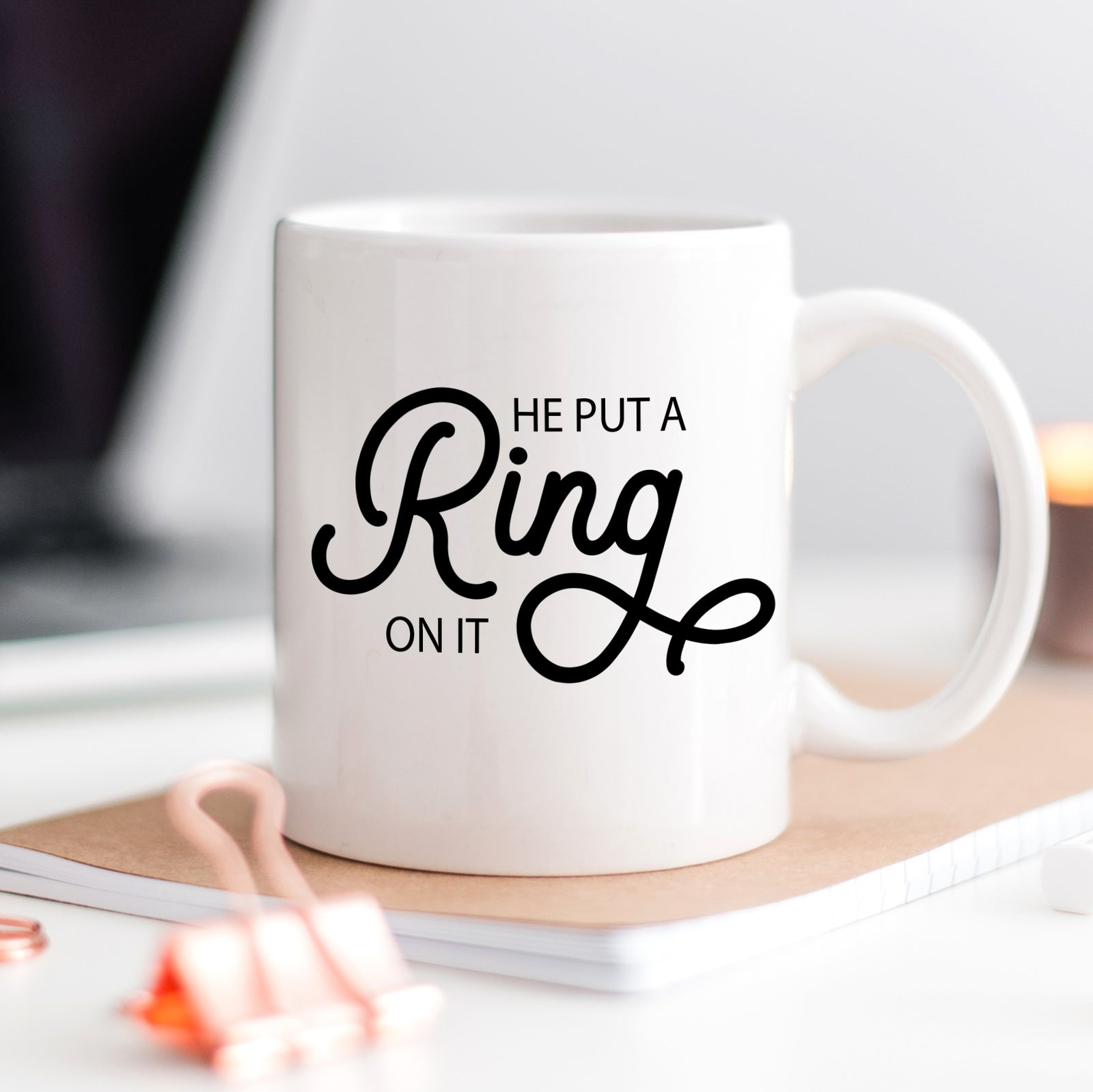 He Put a Ring On It Coffe Mug | Engagement Gift | Future Mrs Wifey | Pipsy.COM