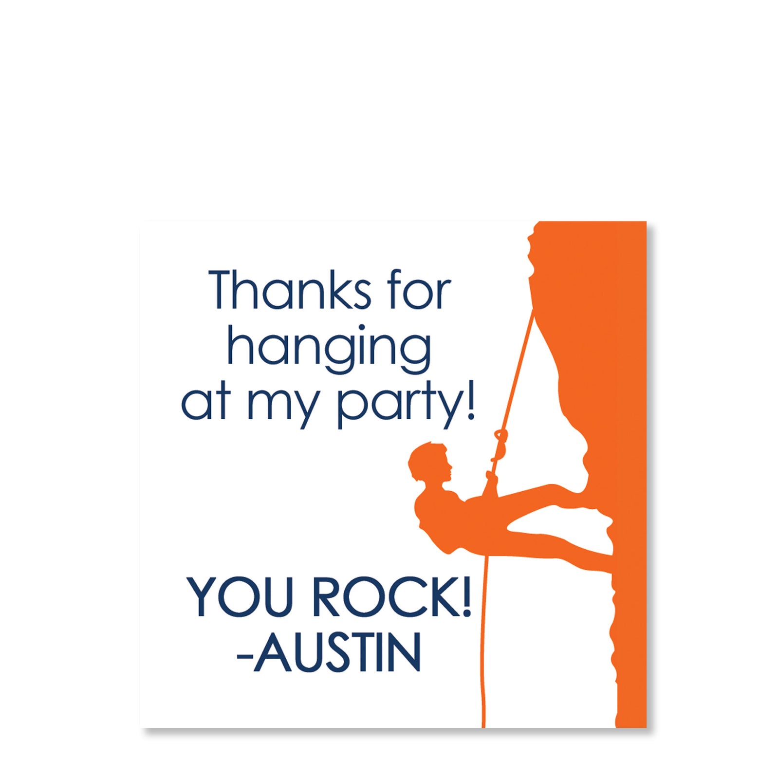 Rock Climbing Boy Favor Party Stickers | Swanky Press