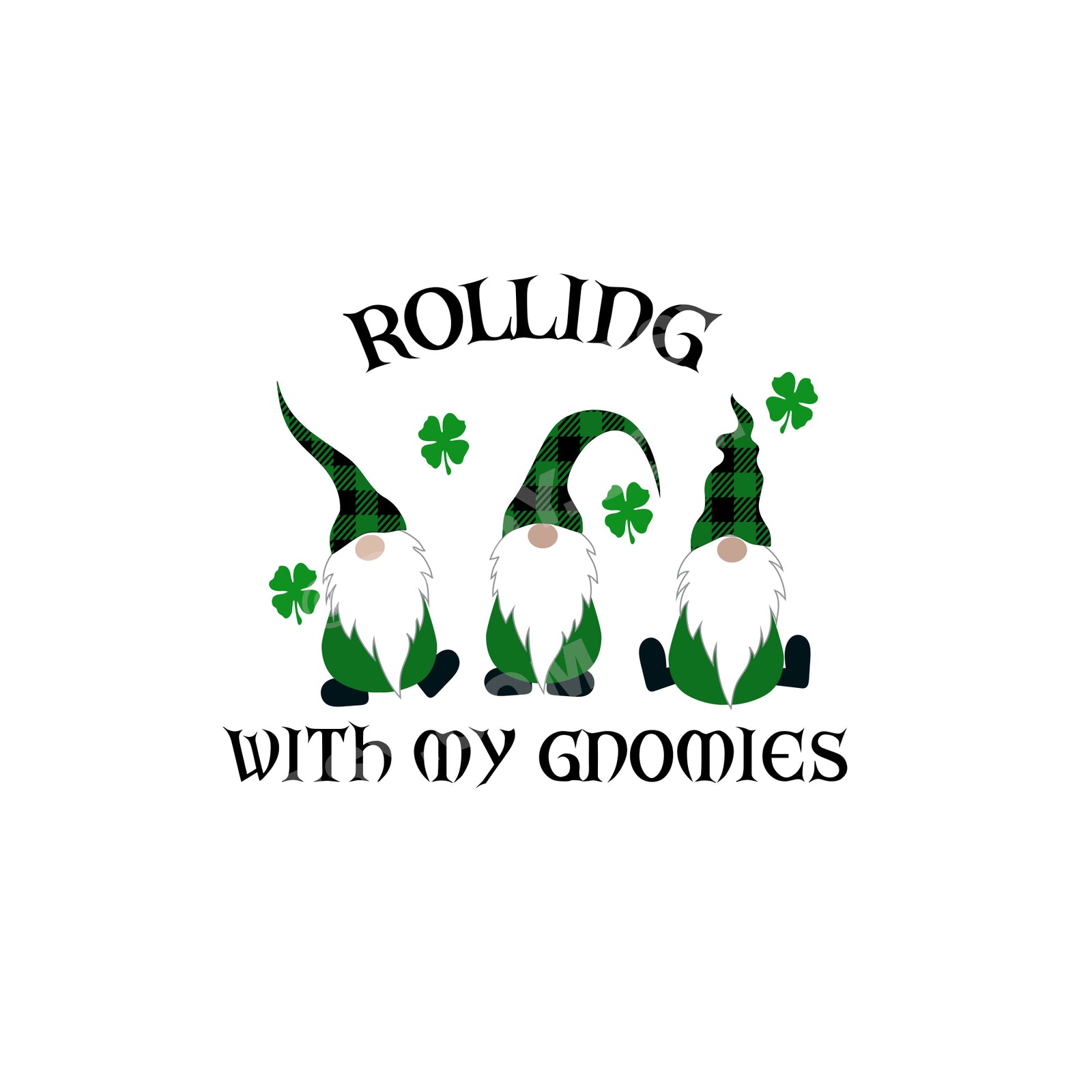 St. Patrick's Day Kitchen Tea Towel, Leprechaun, Rolling with my Gnomies, Gnome, PIPSY.COM