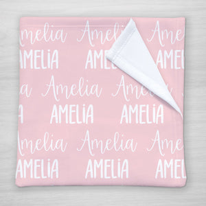 Baby name blanket with script and block font | Choose your colors | Printed on one side | Pipsy.com